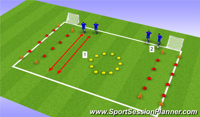 Football/Soccer Session Plan Drill (Colour): Warming-up