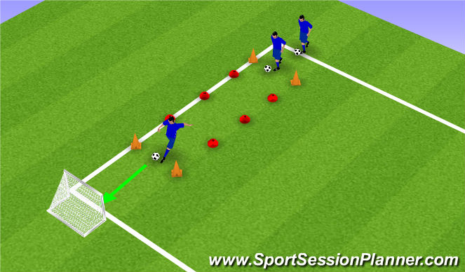 Football/Soccer Session Plan Drill (Colour): Schietoefening