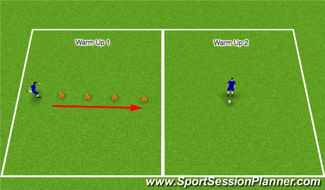 Football/Soccer Session Plan Drill (Colour): Warm Up