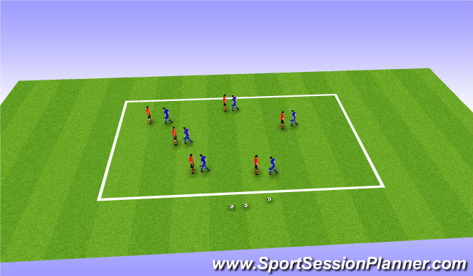 Football/Soccer Session Plan Drill (Colour): Below knee tag