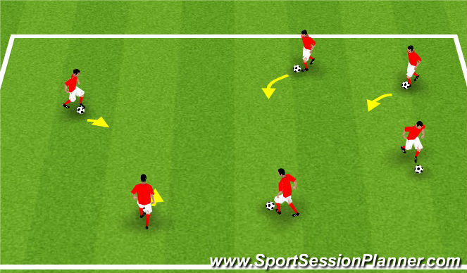 Football/Soccer Session Plan Drill (Colour): Paint the Field