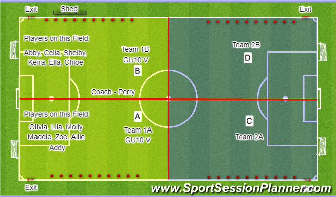 Football/Soccer Session Plan Drill (Colour): U.P. Field 2