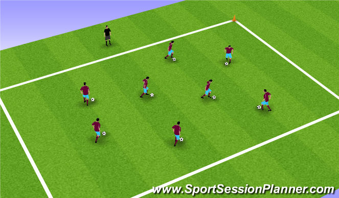 Fútbol Ejercicio del Plan de Sesiones (Color): 1. Kaos upphiting