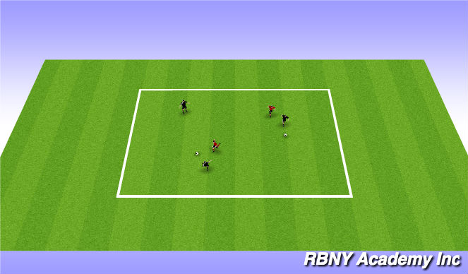 Fútbol Ejercicio del Plan de Sesiones (Color): Two Ball Possession