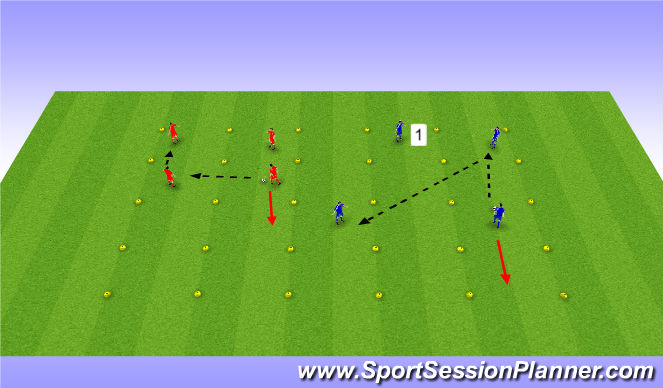 Football/Soccer Session Plan Drill (Colour): Passing & Receiving Variable