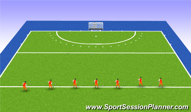 Hockey Session Plan Drill (Colour): punteria