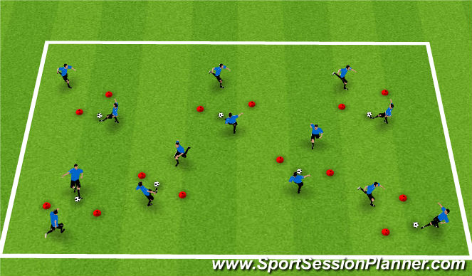 Football/Soccer Session Plan Drill (Colour): Gates Passing