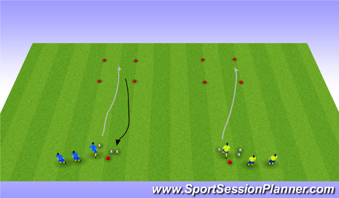Football/Soccer Session Plan Drill (Colour): Lay off