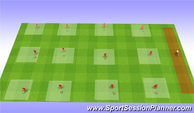 Football/Soccer Session Plan Drill (Colour): Field Layout