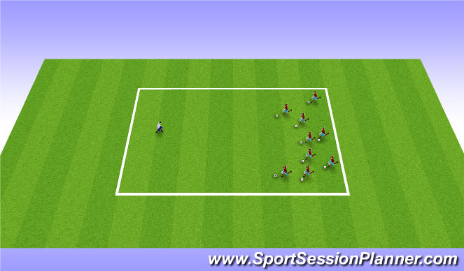 Football/Soccer Session Plan Drill (Colour): What's the time Mr Joker?