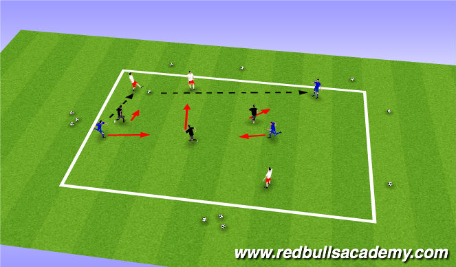 Football/Soccer Session Plan Drill (Colour): Warm up: 3 team possession game.