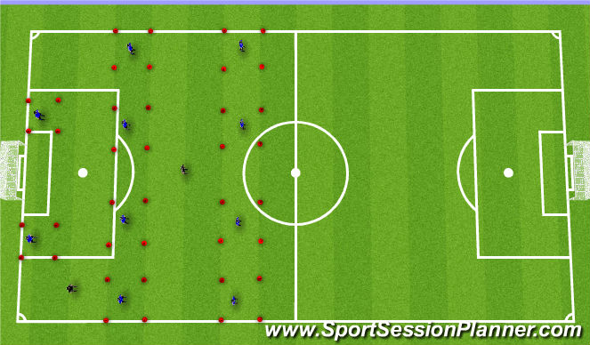 Football/Soccer Session Plan Drill (Colour): Warm-up