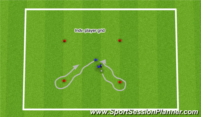 Football/Soccer Session Plan Drill (Colour): Technical/dribbling