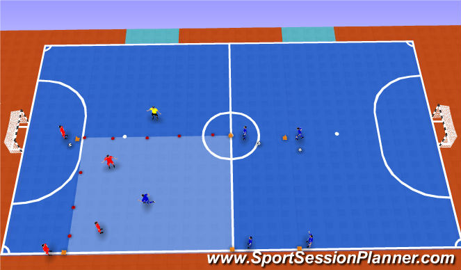 Futsal Session Plan Drill (Colour): Activity 1