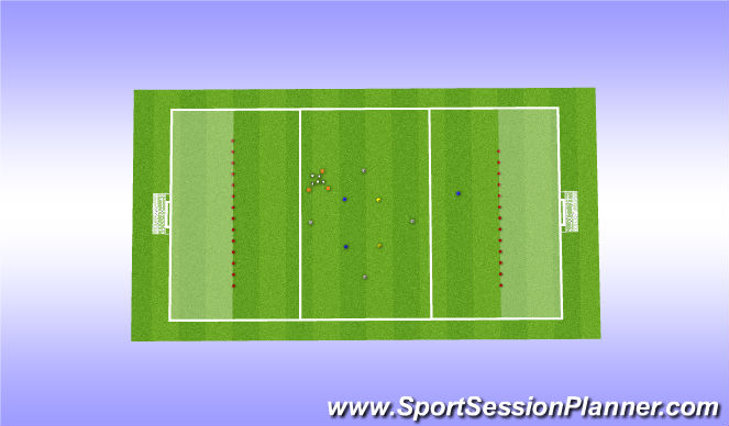 Fútbol Ejercicio del Plan de Sesiones (Color): Set Up