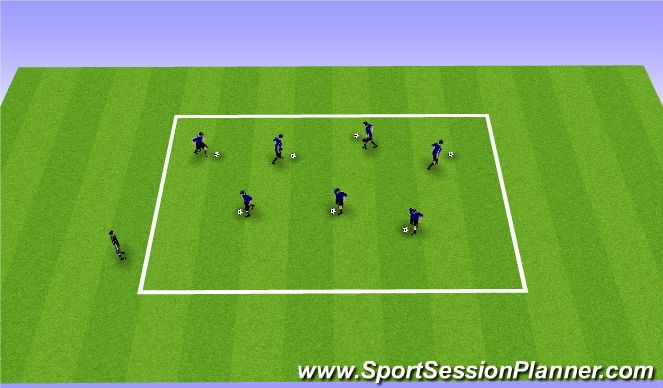 Football/Soccer Session Plan Drill (Colour): Warm up