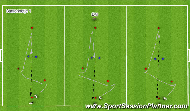 Football/Soccer Session Plan Drill (Colour): Techniek / Estafette vorm