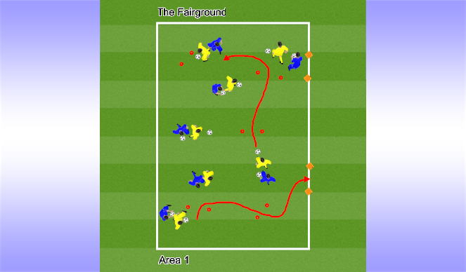 Football/Soccer Session Plan Drill (Colour): The Adventure - The Skunk!