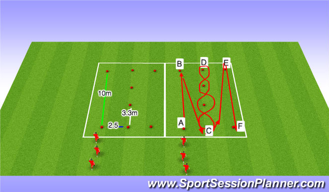 Football/Soccer Session Plan Drill (Colour): AGILITY RUN 15 mins