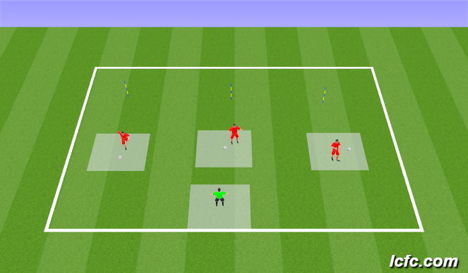 Football/Soccer Session Plan Drill (Colour): Warm up