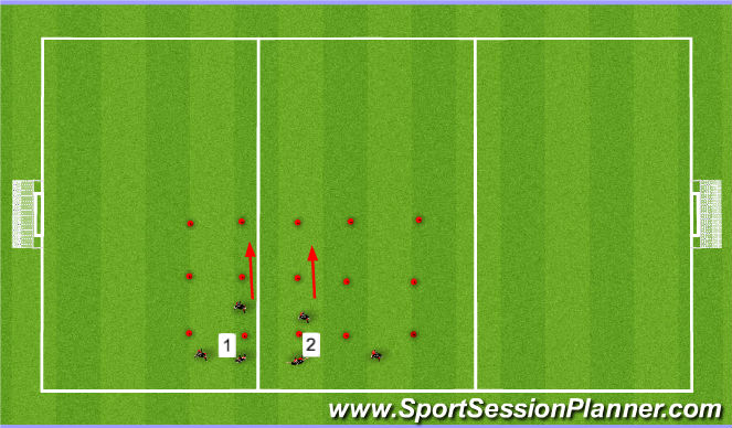 Football/Soccer Session Plan Drill (Colour): Warm Up Relay