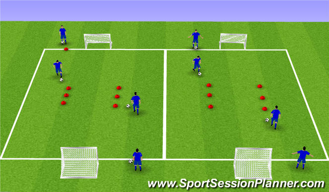Football/Soccer Session Plan Drill (Colour): Technical Practice