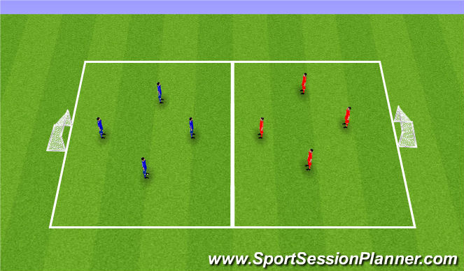 Football/Soccer Session Plan Drill (Colour): SSG