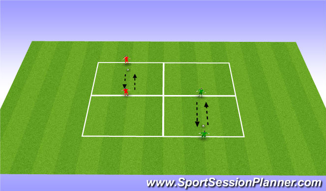 Football/Soccer Session Plan Drill (Colour): P-R in  2's