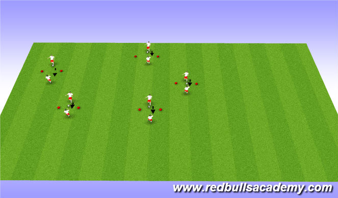 Football/Soccer Session Plan Drill (Colour): Warm Up: Ball Mastery