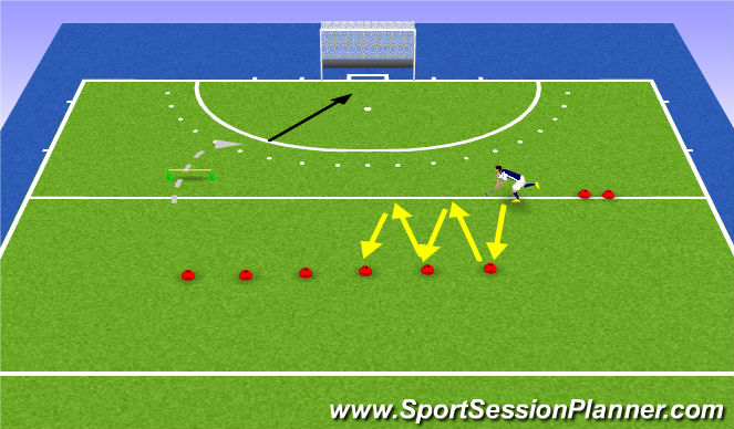 Hockey Session Plan Drill (Colour): Warming-up