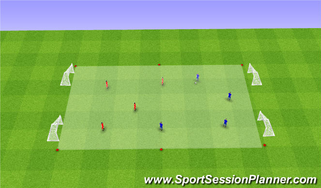 Football/Soccer Session Plan Drill (Colour): Main Activity