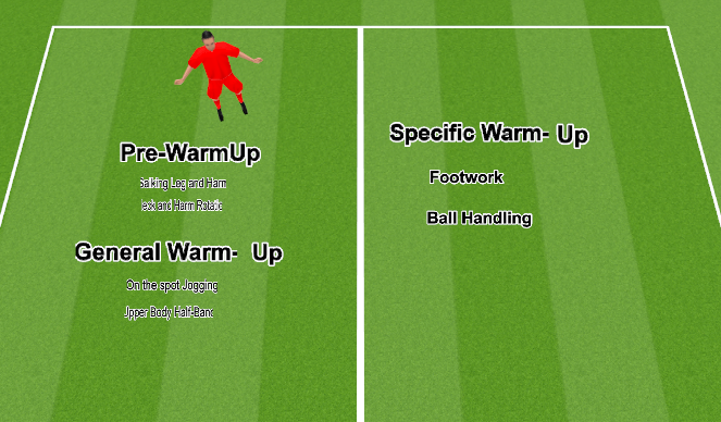 Football/Soccer Session Plan Drill (Colour): Warm - Up