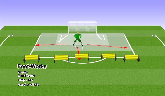 Football/Soccer Session Plan Drill (Colour): Topic : Footwork & Covering Goal line