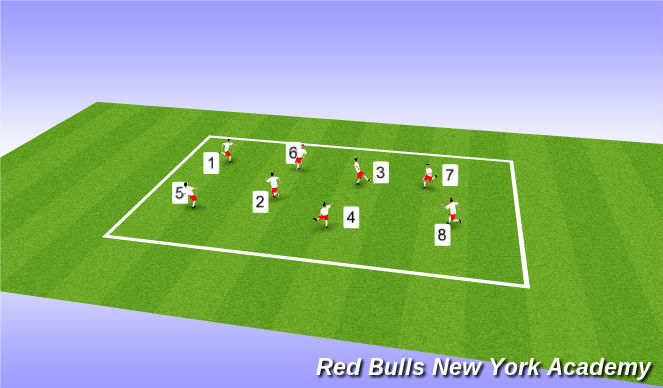 Football/Soccer Session Plan Drill (Colour): Warm Up