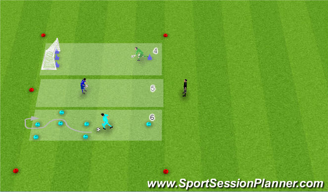 Football/Soccer Session Plan Drill (Colour): Drills 4 to 6