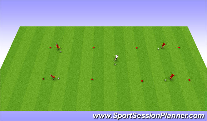 Football/Soccer Session Plan Drill (Colour): Juggling