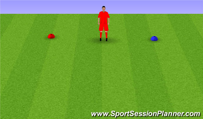 Football/Soccer Session Plan Drill (Colour): Warm up