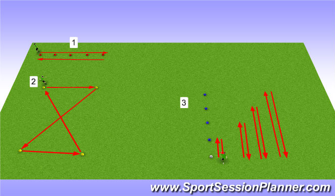 Football/Soccer Session Plan Drill (Colour): Warm Up / Conditioning