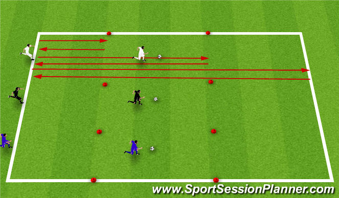 Football/Soccer Session Plan Drill (Colour): RELAY RACES