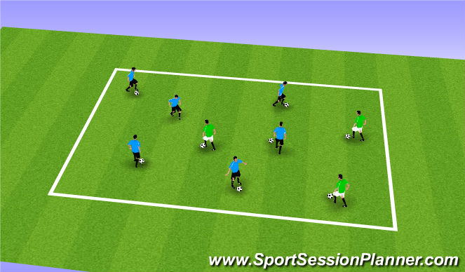 Football/Soccer Session Plan Drill (Colour): Warm-up