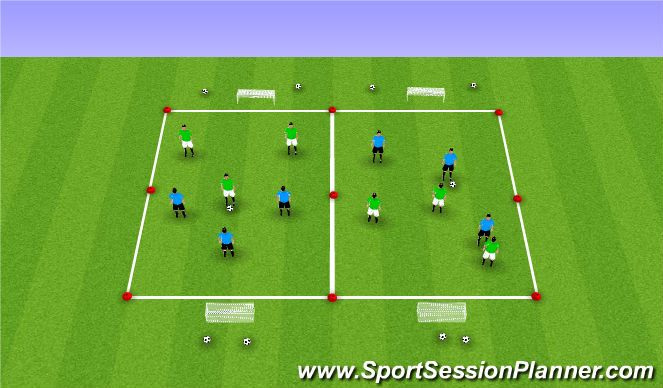 Football/Soccer Session Plan Drill (Colour): Exp. SSG