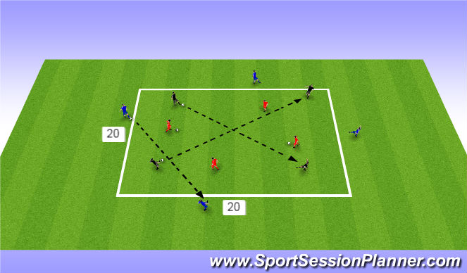 Football/Soccer Session Plan Drill (Colour): Skill 1