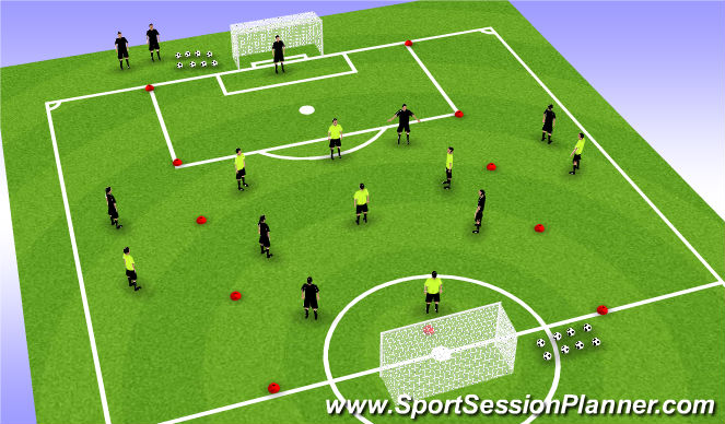 Football/Soccer Session Plan Drill (Colour): Training Game