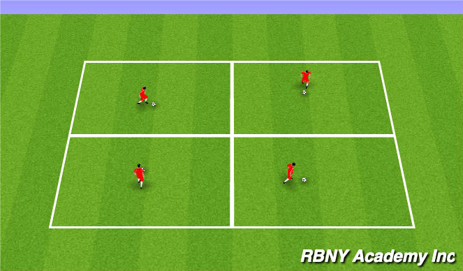 Football/Soccer Session Plan Drill (Colour): Ball Mastery