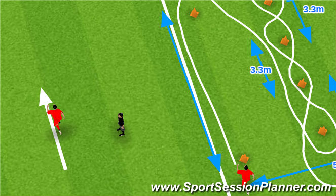 Football/Soccer Session Plan Drill (Colour): Agility testing