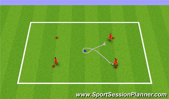 Football/Soccer Session Plan Drill (Colour): Dribbling