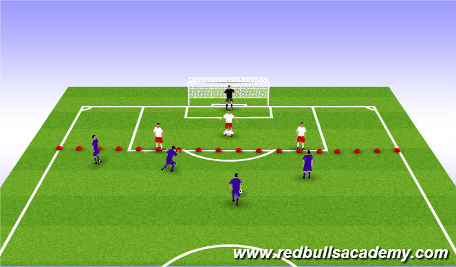 Football/Soccer Session Plan Drill (Colour): 4v3 Conditioned Game