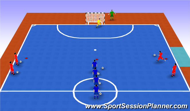 Futsal Session Plan Drill (Colour): 射門練習