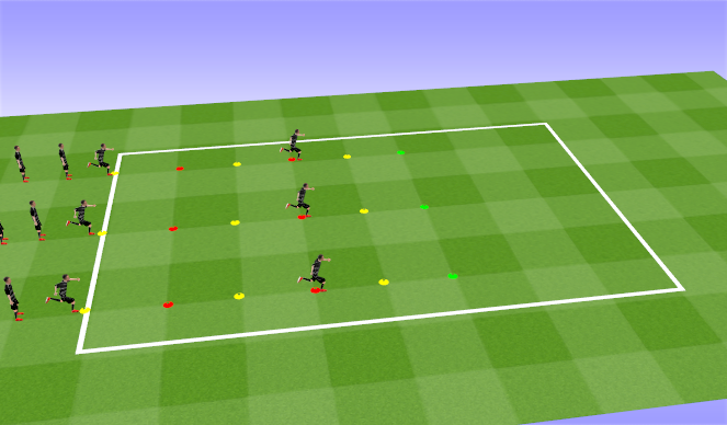 Football/Soccer Session Plan Drill (Colour): Warm Up