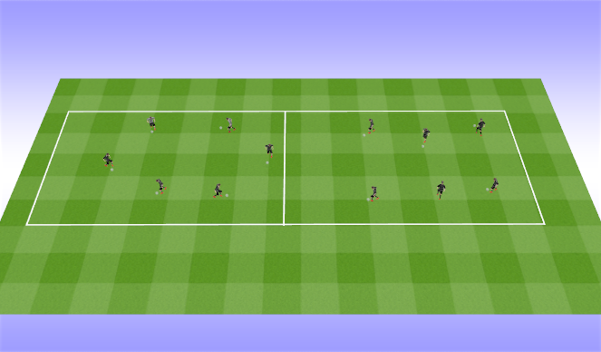 Football/Soccer Session Plan Drill (Colour): Ball Mastery SAQ